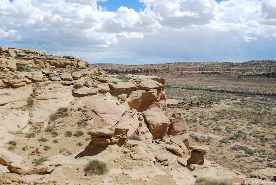 View from the mesa top at Chaco Canyon