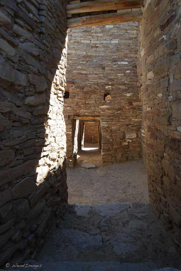 Multiple doorways at Pueblo Bonito